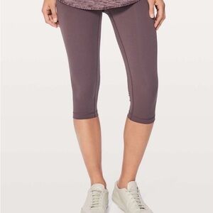 Lululemon Wunder Under Hi-Rise 1/2 Tight Full-On Luxtreme 17" - Vintage Grape